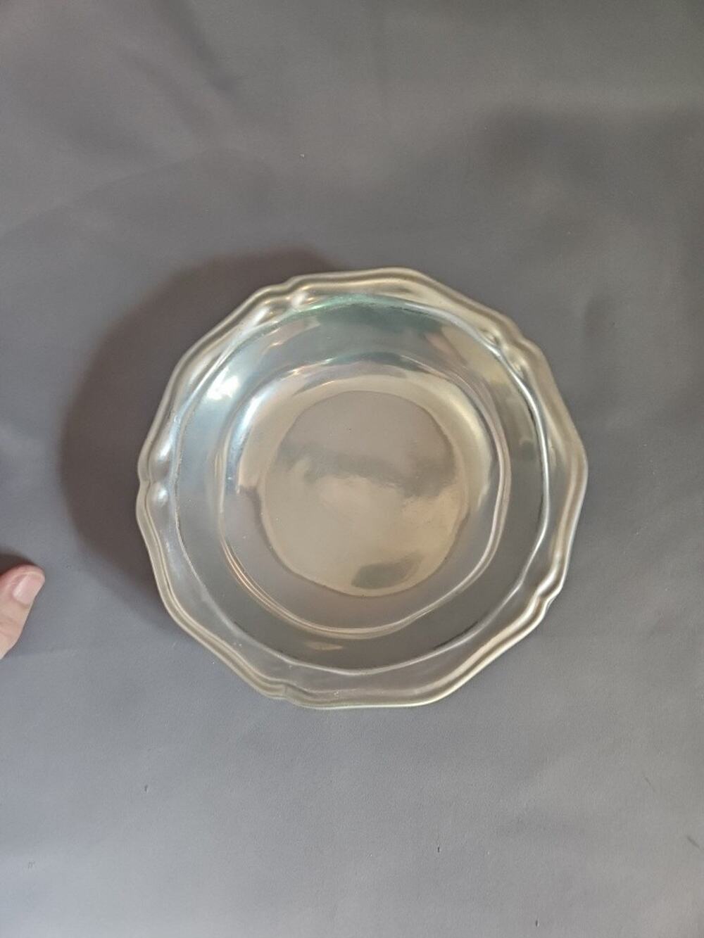Wilton Columbia PA Pewter 7” Queen Anne Style Serving Bowl USA